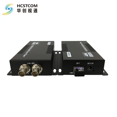 Conversor extensor de vídeo de fibra óptica SDI 12g 10 km com módulo SFP LC