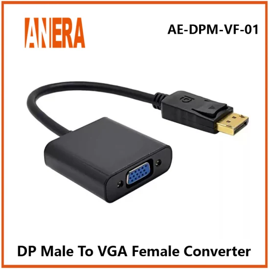 Anera Hot Sale 1080P Dp Display para VGA Conversor Conversor de Vídeo Cabo Adaptador