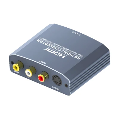 Conversor AV+S-Video para HDMI (Up Scaler 720p/1080P) Conversor AV