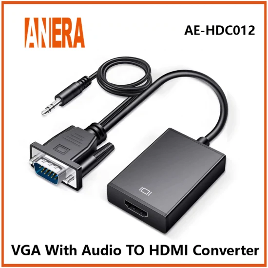 Venda Imperdível Anera Conversor VGA para HDMI Conversor de Vídeo AV Conversor Cabo Adaptador com Áudio